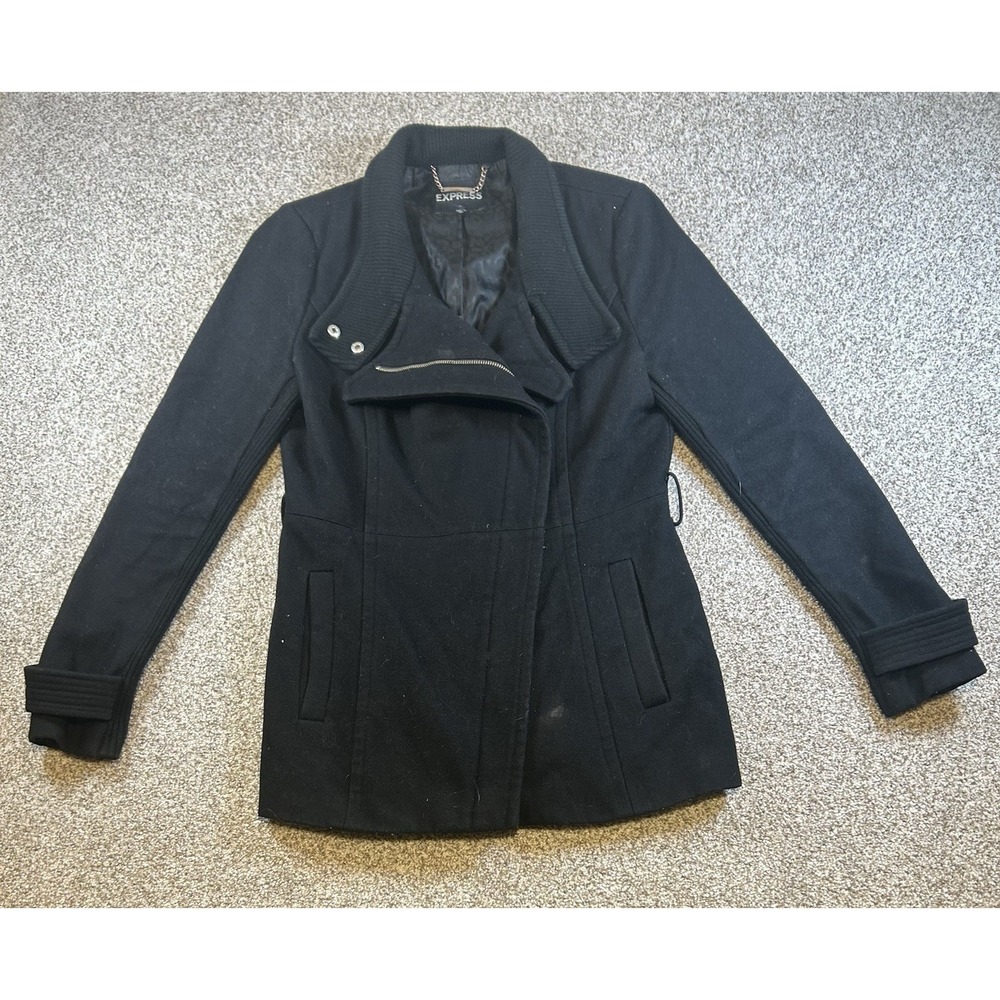 Express Women's Wool Blend Peacoat Jacket Size Medium - Picture 1 of 10